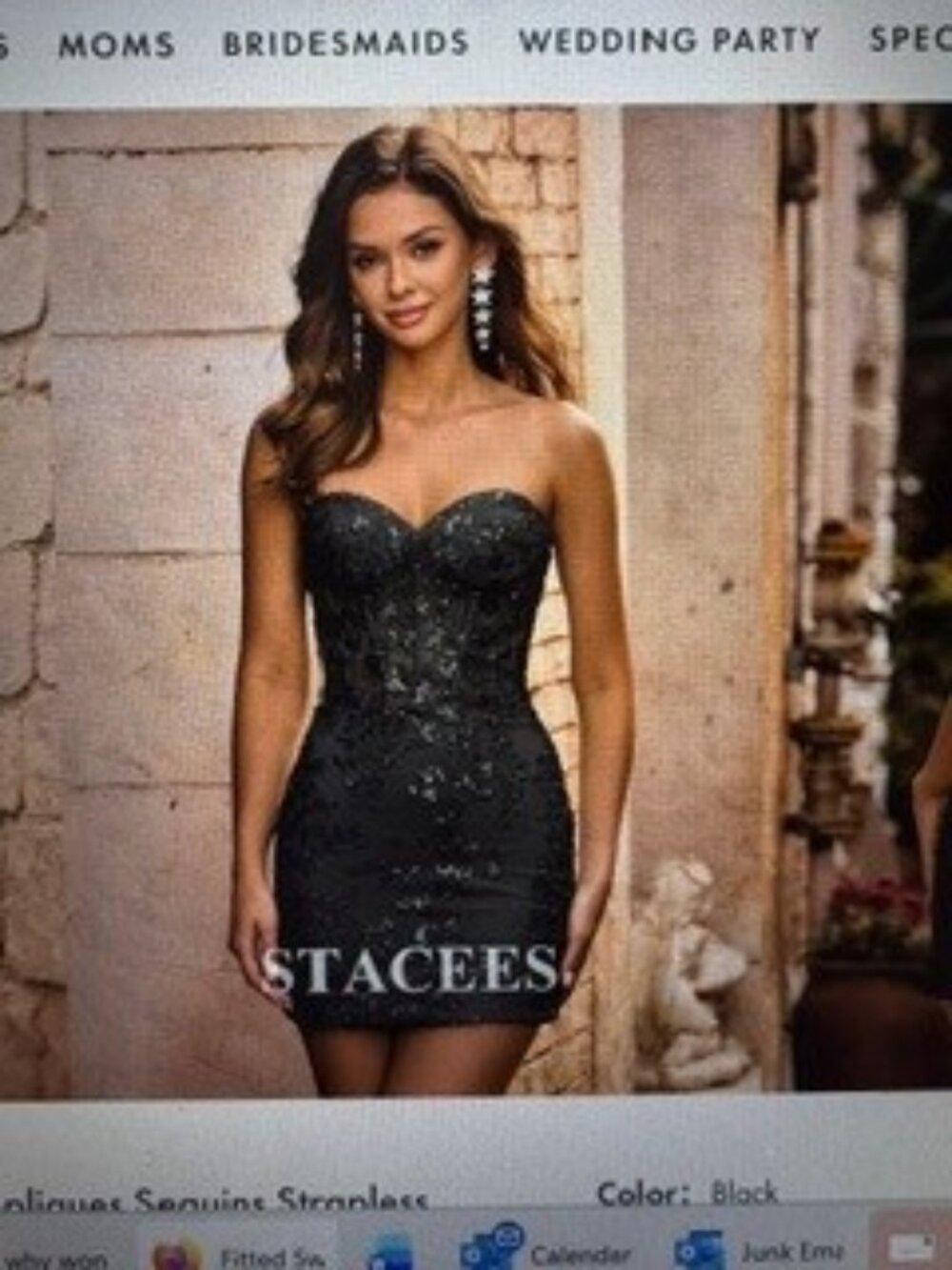 BRAND NEW Stacees Black HOCO dress size 4